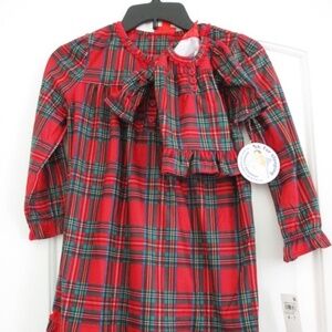 HOLLIDAY LANE - Girls 6/7 - Brinkley Plaid Nightgown with Doll Dress